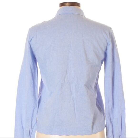 Zara Shirt Light Blue Button Up Office Work Career - Picture 2 of 8